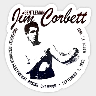 James Corbett Boxing - Gentleman Jim - Heavyweight Champion Sticker